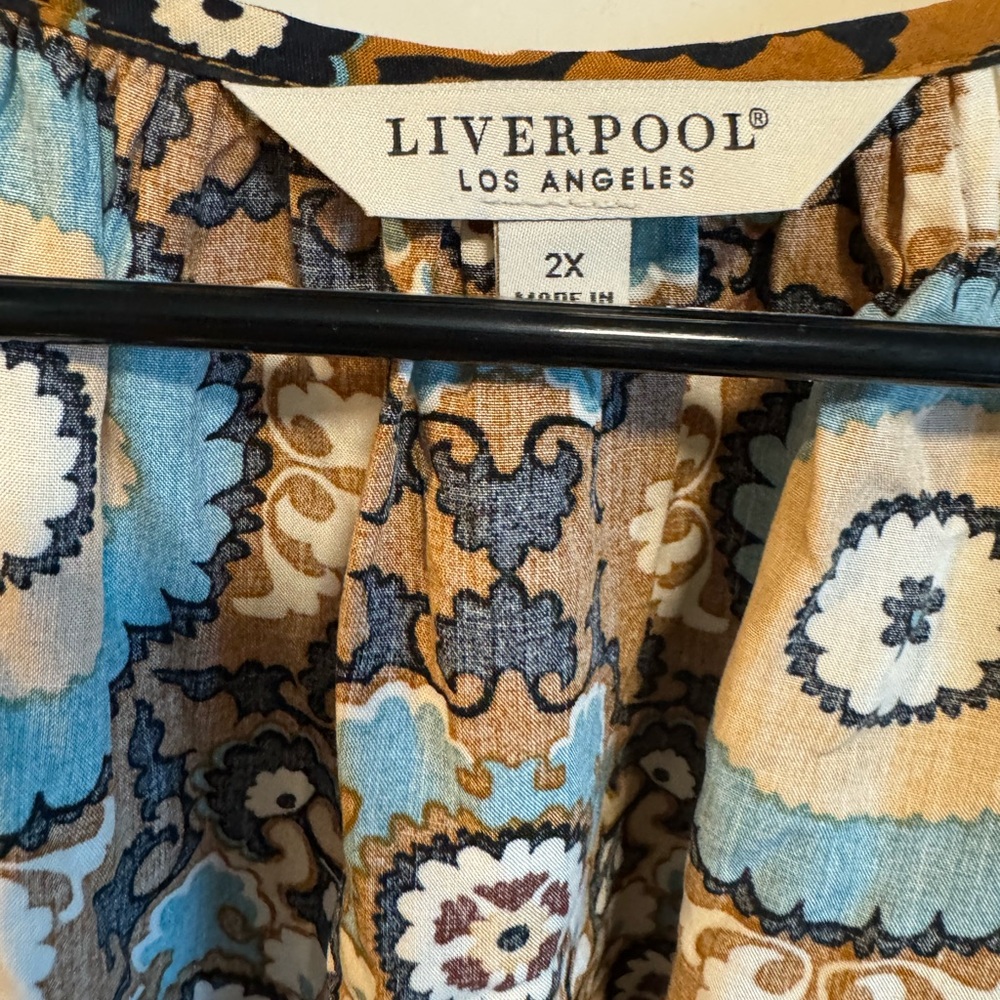 Liverpool Multicolor Patterned Blouse - image 4